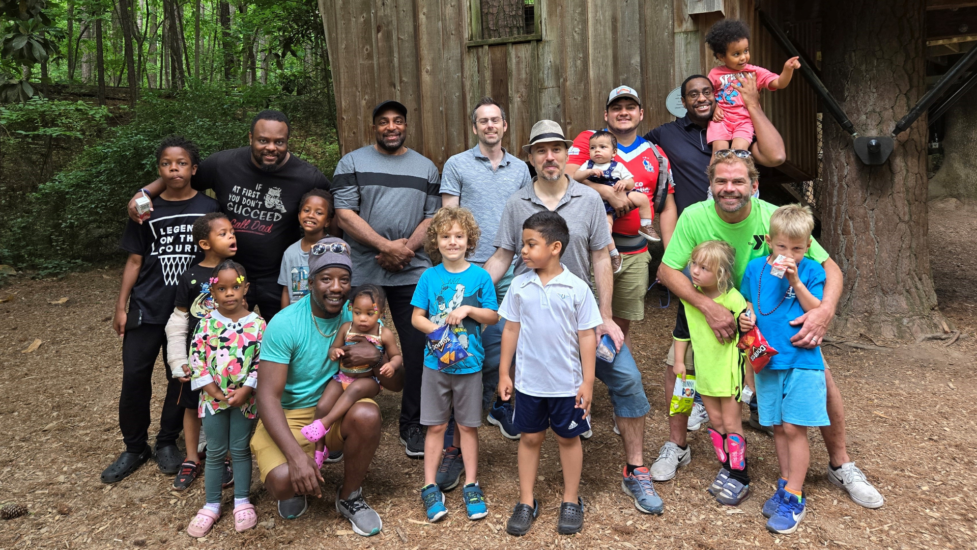 Fathers bonding with their children during the Nurturing Fathers Program.